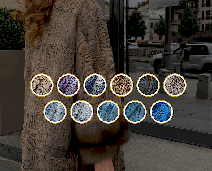 Самый широкий<br>цветовой ассортимент<br>каракуля в РФ