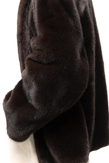 Жакет из датской норки в черном натуральном цвете 70см