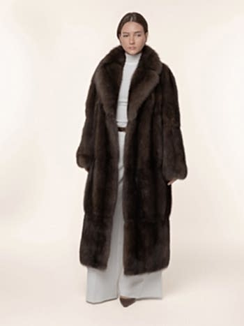 Шуба из соболя  125см из цельного соболя 