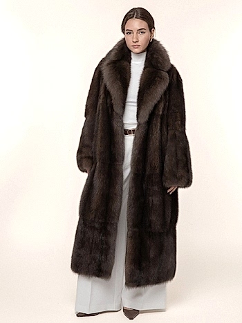 Шуба из соболя  125см из цельного соболя 