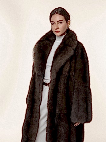 Шуба из соболя  125см из цельного соболя 