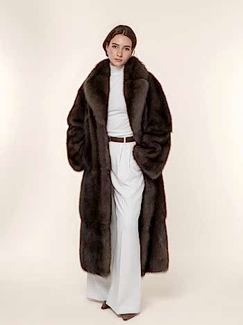 Шуба из соболя  125см из цельного соболя 