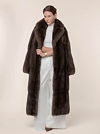 Шуба из соболя  125см из цельного соболя 