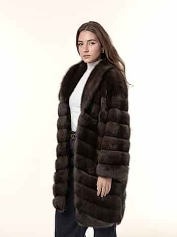 Шуба из соболя 90 см