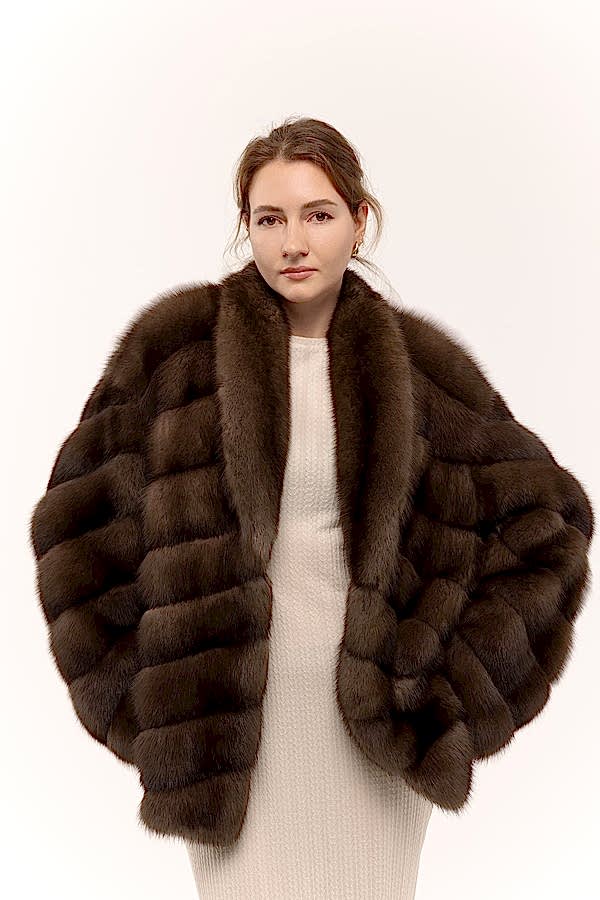 Шуба из соболя с шалевым воротником 5