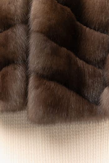 Шуба из соболя с шалевым воротником 70см 