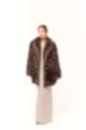 Шуба из соболя в цвете тор-тор 75см с широким рукавом 